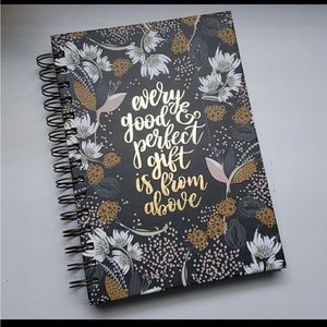 New Journal"Every Good and Perfect Gift Is From Above" Black Multi-Color Floral